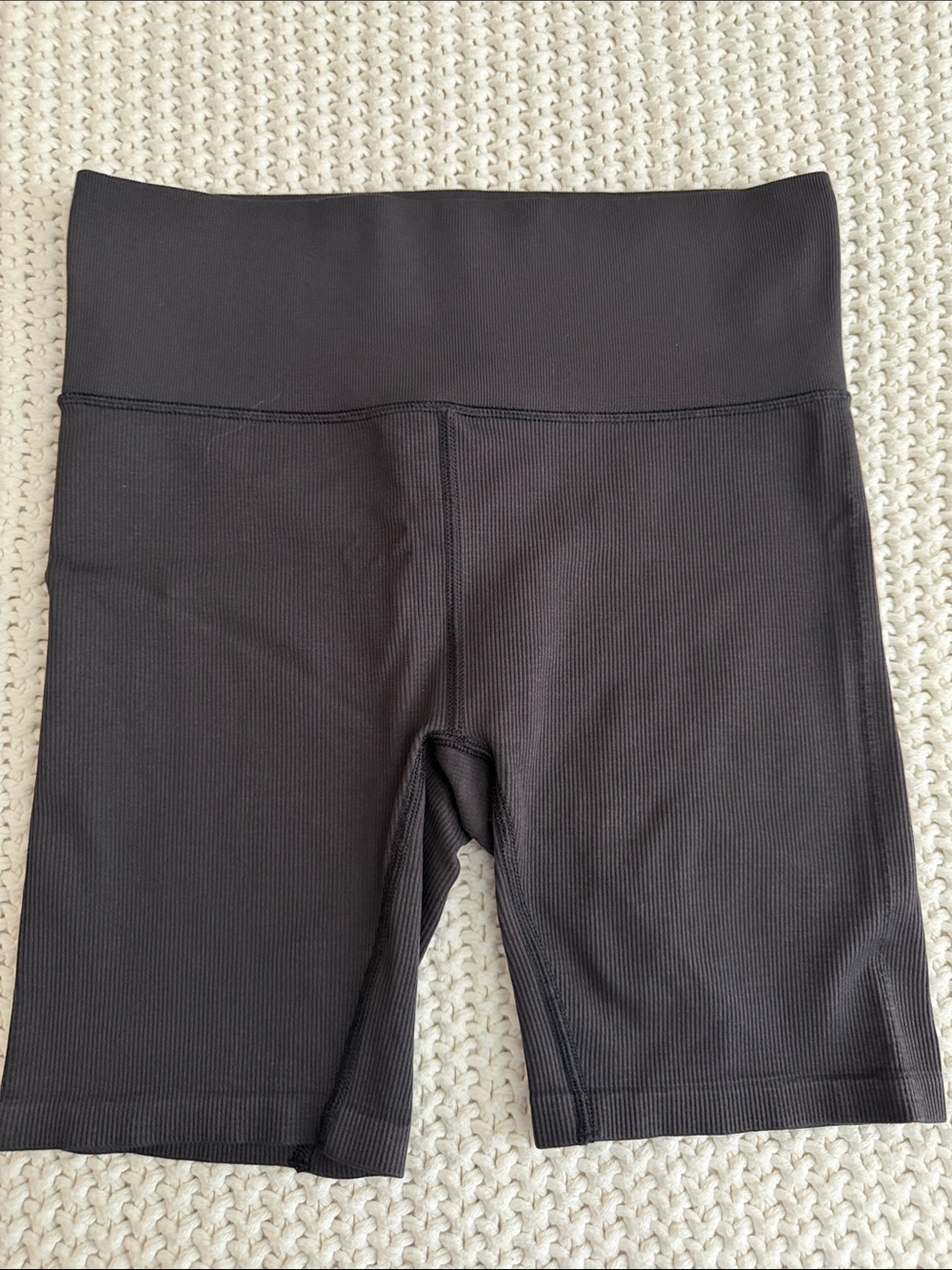 DSG Black High-Waist Ribbed Bike Shorts